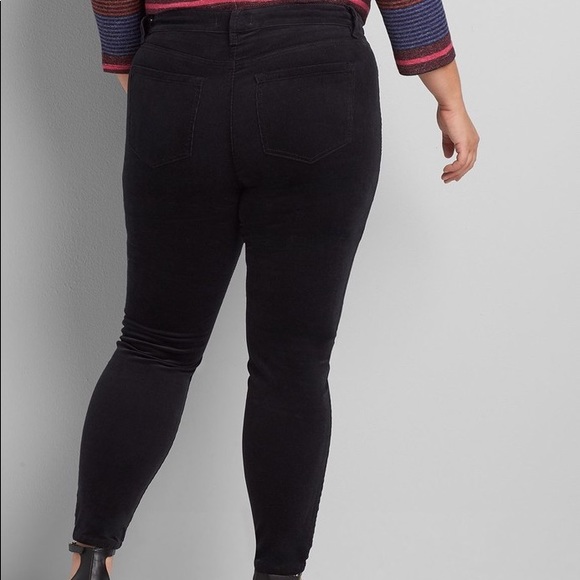 Lane Bryant Signature Fit Black Corduroy Skinny Pant - Picture 2 of 4